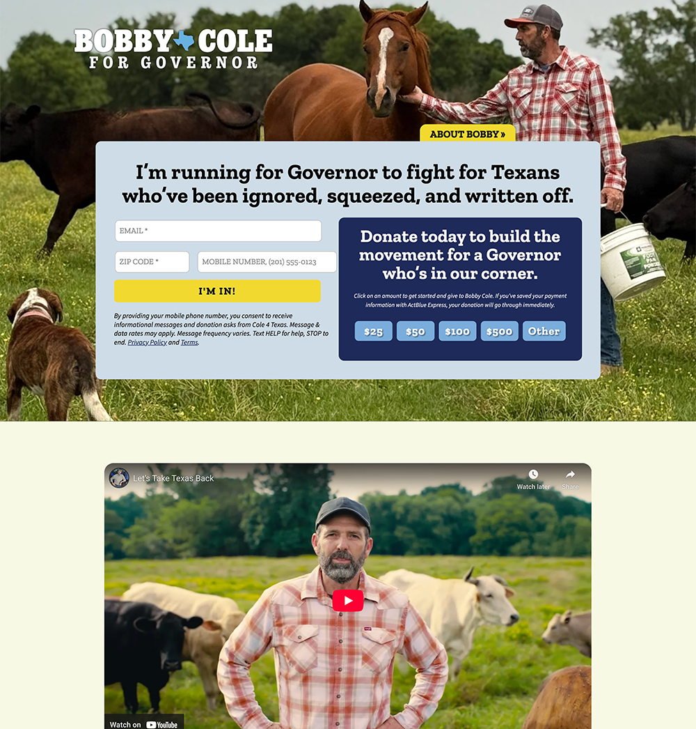 Bobby Cole for Governor